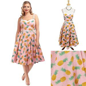 Collectif Nova Pineapple Swing Dress